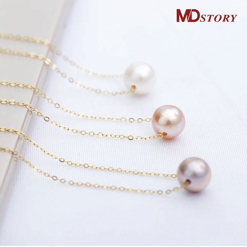 Dây chuyền Angel : bạc 925 – Ngọc tròn 8mm 3A.