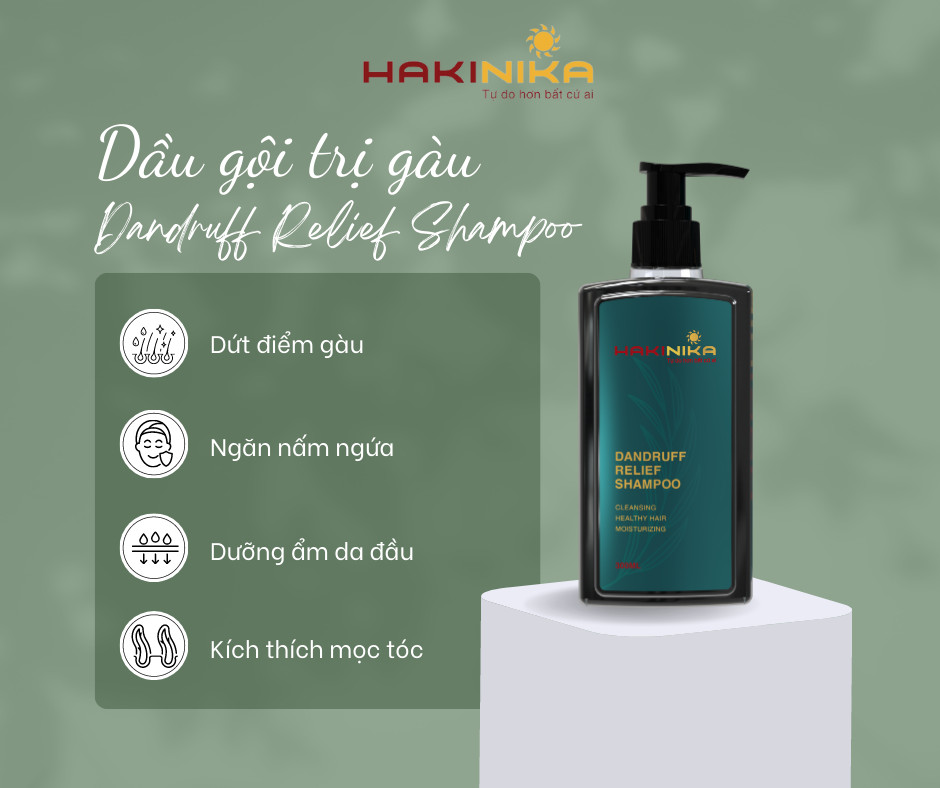 Dầu gội trị gàu, ngứa, nấm da đầu HAKINIKA