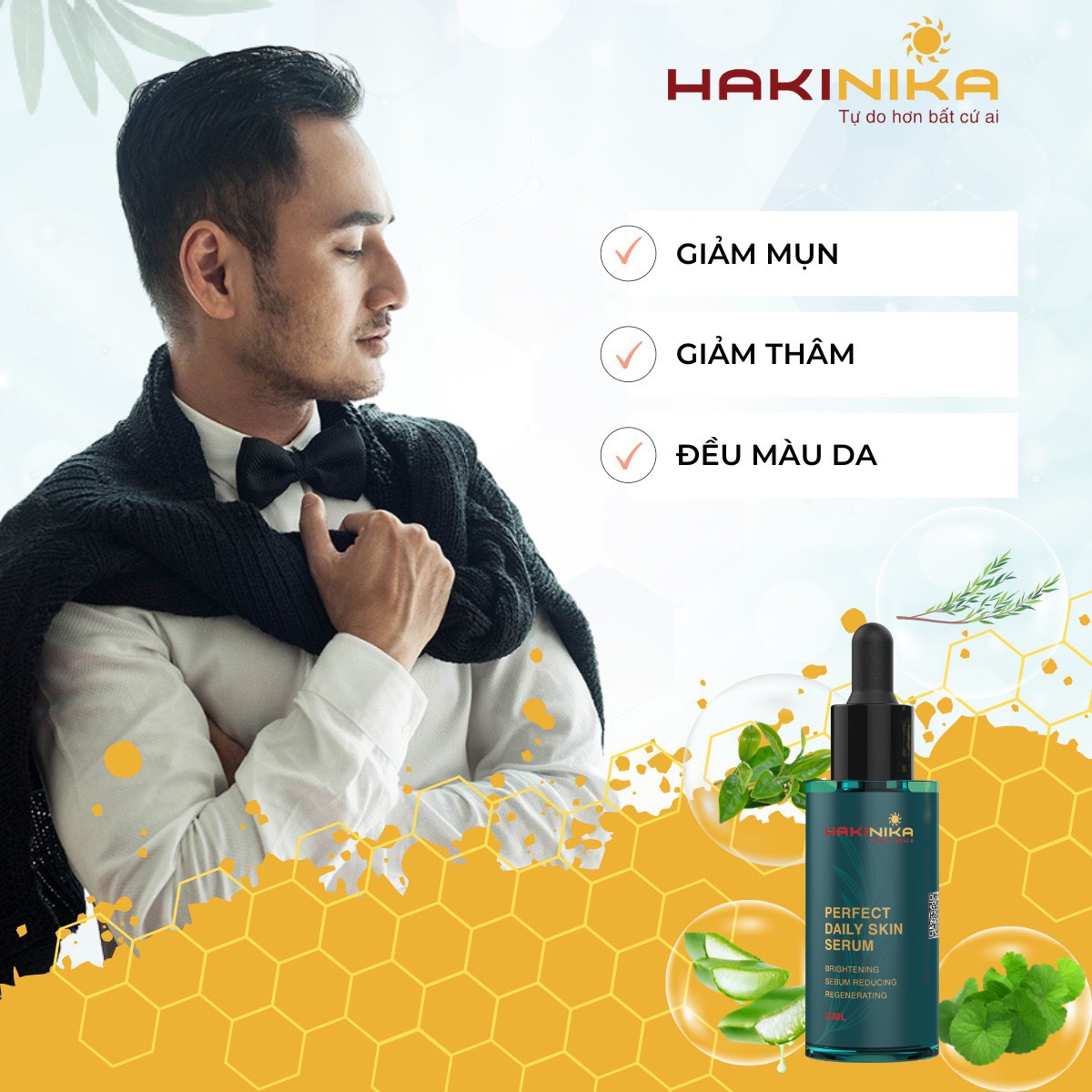 Serum trị mụn chiết xuất liễu trắng HAKINIKA 